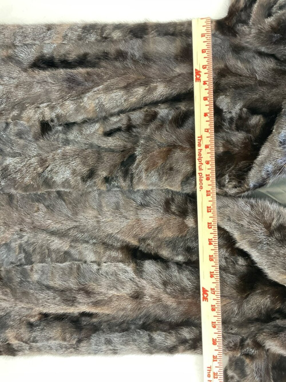 Vintage Mink Fur Brown Jacket Genuine Fur Coat Greek Key Lining Elegant Wmn's S - Picture 9 of 13